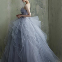 Cute tulle long A line ball gown dress formal dress - Thumbnail 4