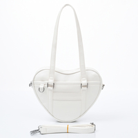 Japanese Student Girl Cute Love Heart Leather Shoulder Retro Sweet Bag - Thumbnail 7