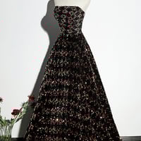 Shiny sequins long prom dress A line evening dress - Thumbnail 2