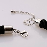 Silver Spike Statement Necklace - Thumbnail 5