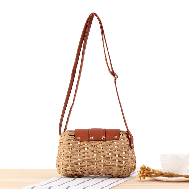 Crossbody Paper Woven Beach Leisure Straw Vacation Women's Bag on Storenvy
