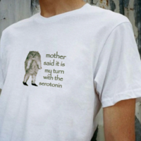 Free Shipping-"MOTHER SAID IT IS MY TURN WITH THE SEROTONIN" TEE - Thumbnail 1