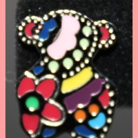 Multi-Colored Bear Shape Earrings  - Thumbnail 1