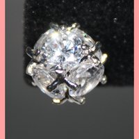 Diamond Ball Stud Earrings  - Thumbnail 2