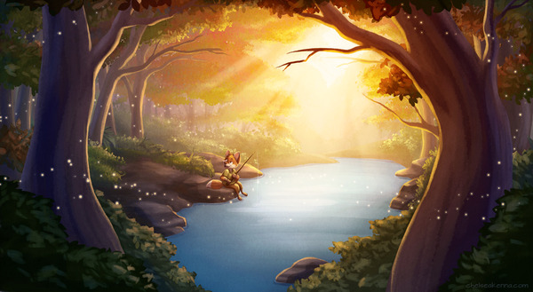 The Fishing Pool Signed Print