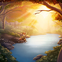 The Fishing Pool Signed Print