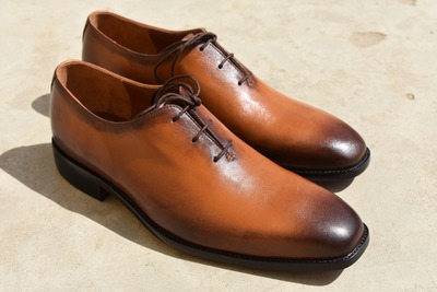 Classic Hand Stitch Men's Two Tone Derby Genuine Leather Lace Up Wedding Shoes