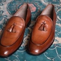 Hot Sale Men's Brown Tassels Loafer Leather Formal Wear Shoes - Thumbnail 2