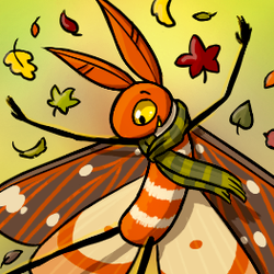 Moth fall leaves