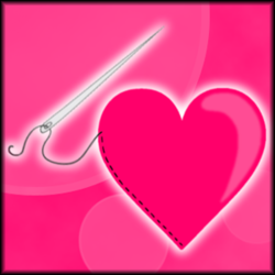 Tumblr icon stitched heart