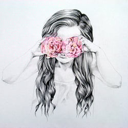 Drawing fashion flower girl hipster favim.com 319862