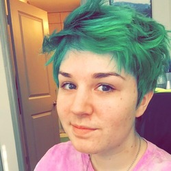 Green blue hair