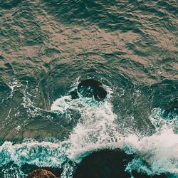 Top view photo of rocky shore 1698618