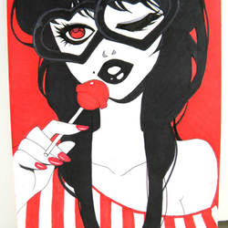 Black hair and stripes by zambi d3iyv27