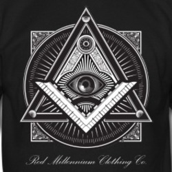 Men s black illuminati logo