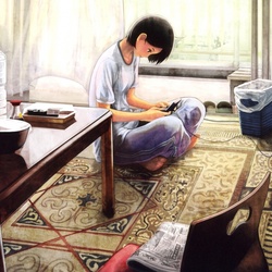 Girl playing video games wallpaper 1440x900