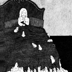 Girl with bunnies