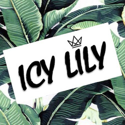 Icy lily logo white icon