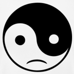 Sad yin yang ladies tshirt design
