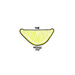 The shop logo white background