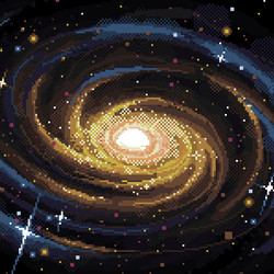 Spiral galaxy pixel