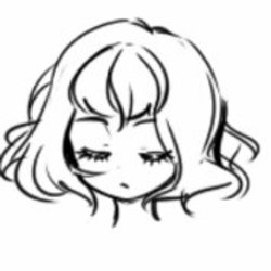 Short hair drawing
