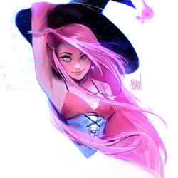 Witch girl sketch  by rossdraws dbmdtfg