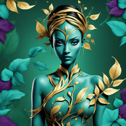 Design a captivating avatar for vividvine apparel that reflects the brands vibrant nature base