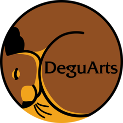 Round degu icon circ text